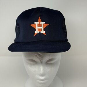 Vtg.Houston Astros MLB Vintage Mesh Back Snapback Hat Trucker Baseball Cap Star